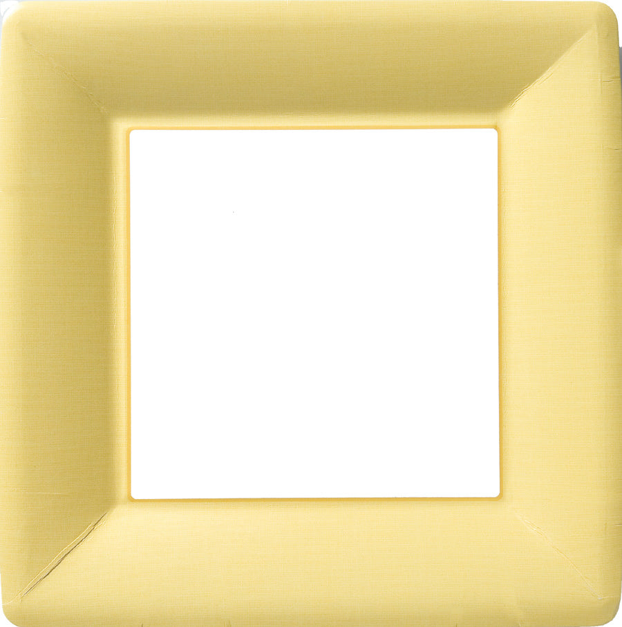 Classic Linen Square Dinner Plate Yellow