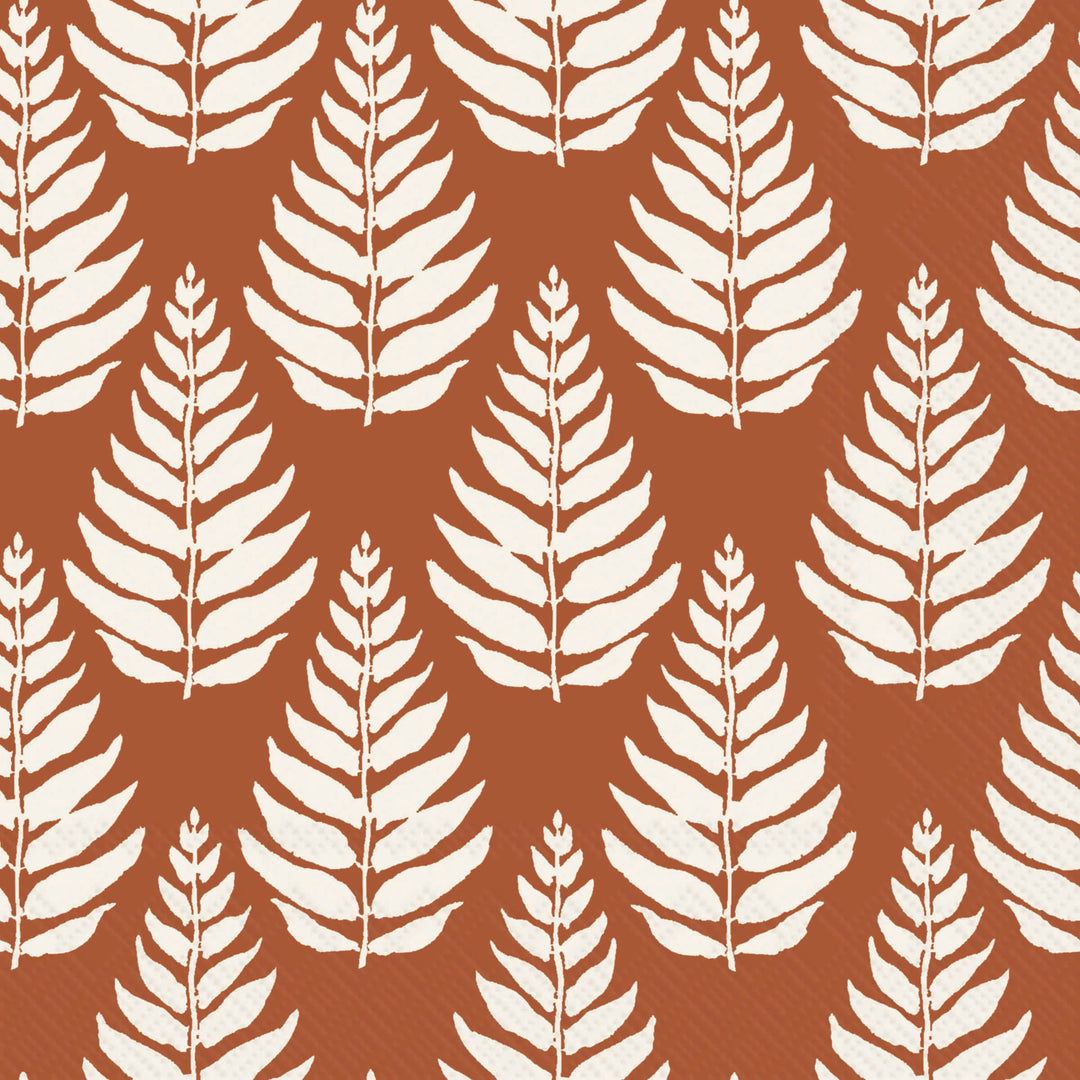 Autumn Trees Orange Cocktail Napkin