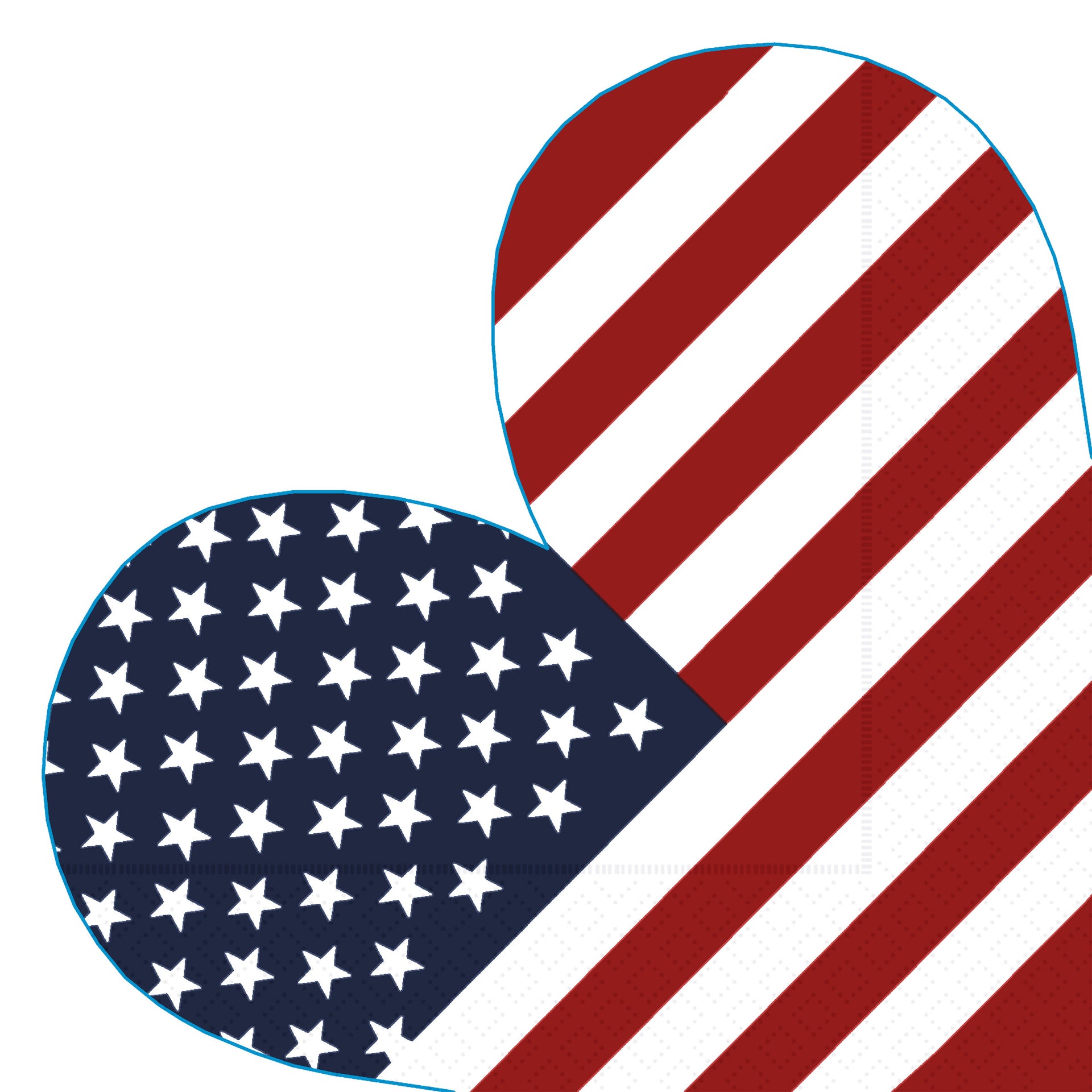 American Heart Lunch Napkin