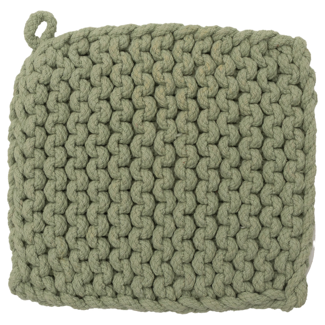 Sage Chunky Knit Pot Holder