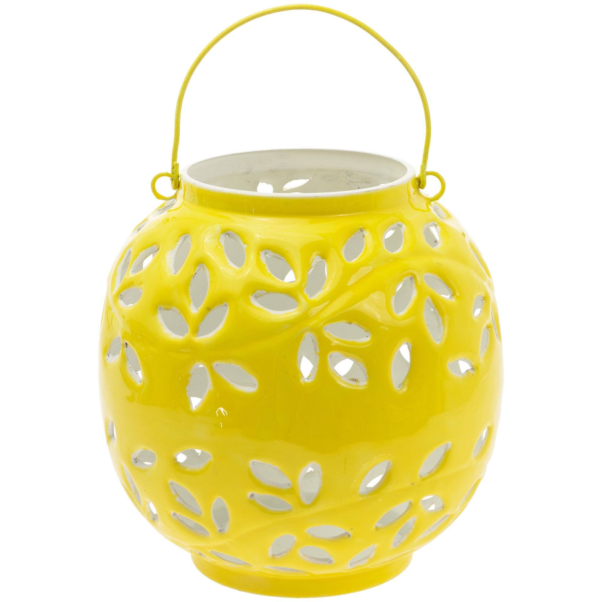 Yellow Metal Outdoor Lantern Large
