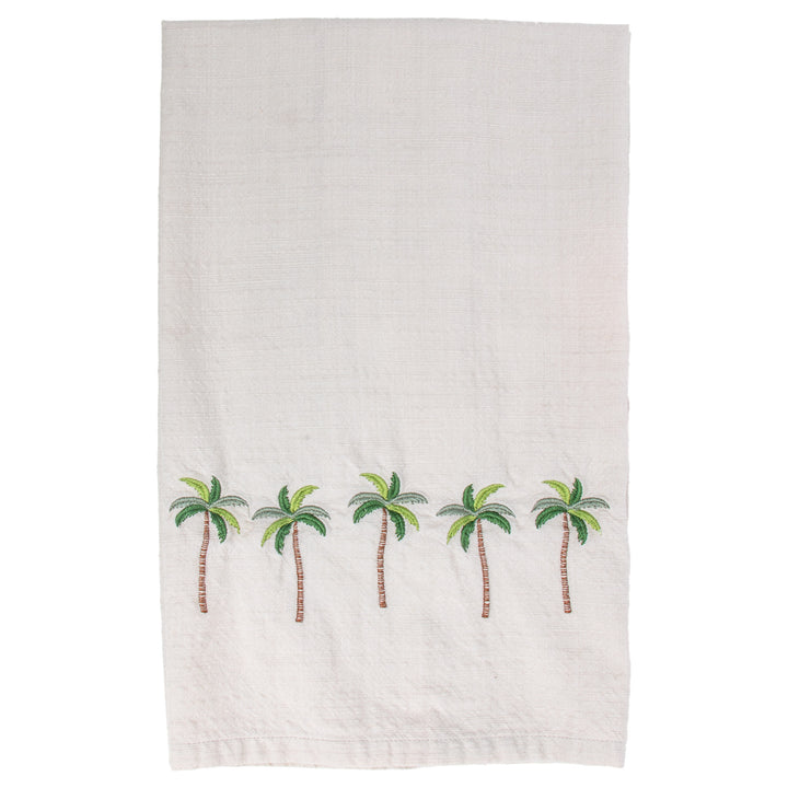 Palm Tree Embroidered Tea Towels (Set of 2)