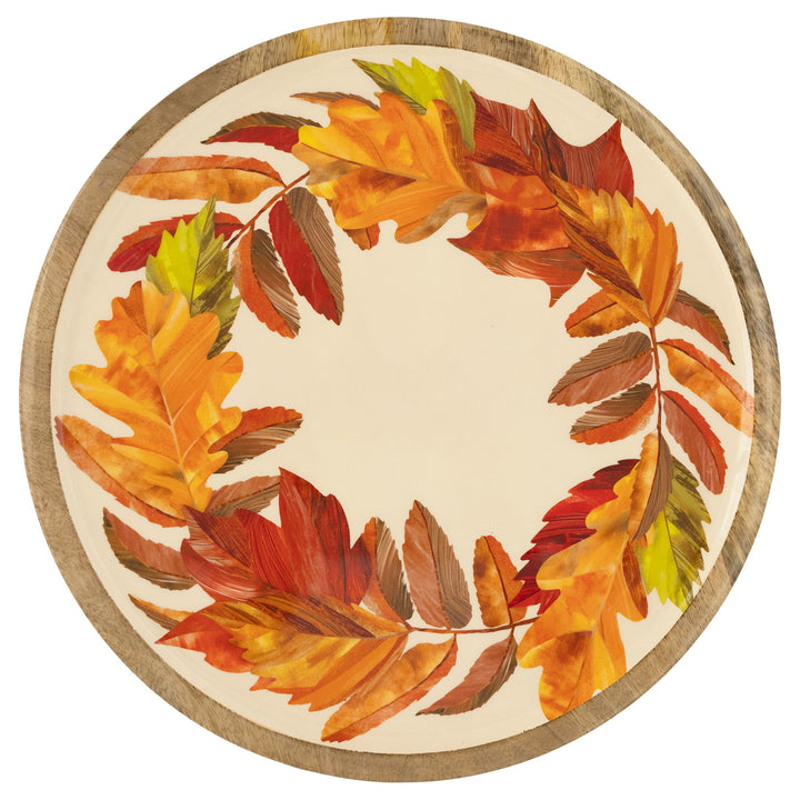 Falling Leaves Round Platter 14"