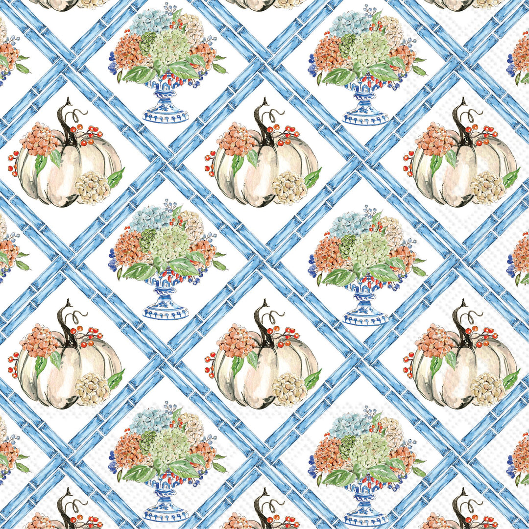 Fall Hydrangea Trellis Lunch Napkin