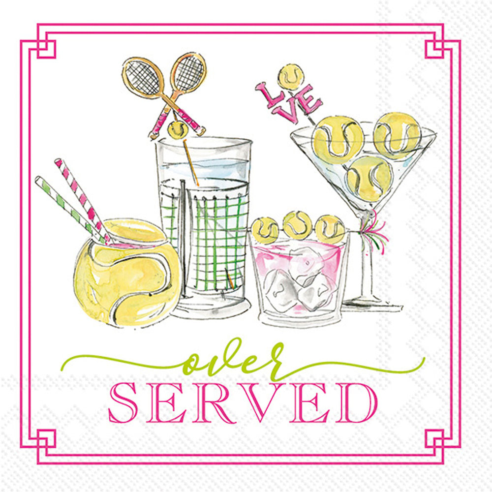 Tennis Drinks Cocktail Napkin