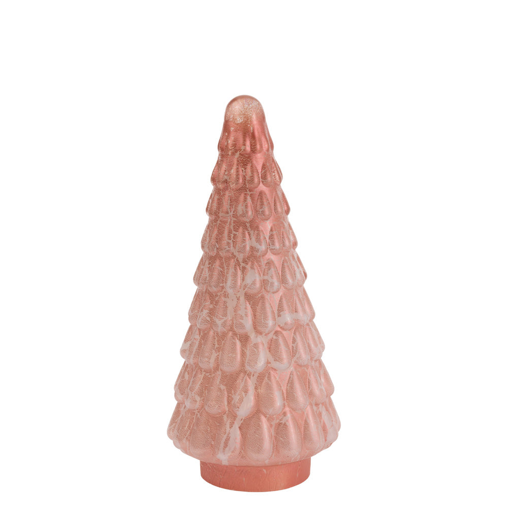 MEDIUM COOL CORAL GLASS TREE