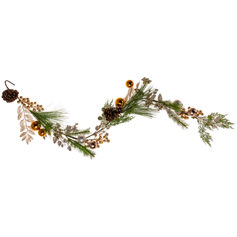 GLITZ GALORE PINECONE BERRY GARLAND