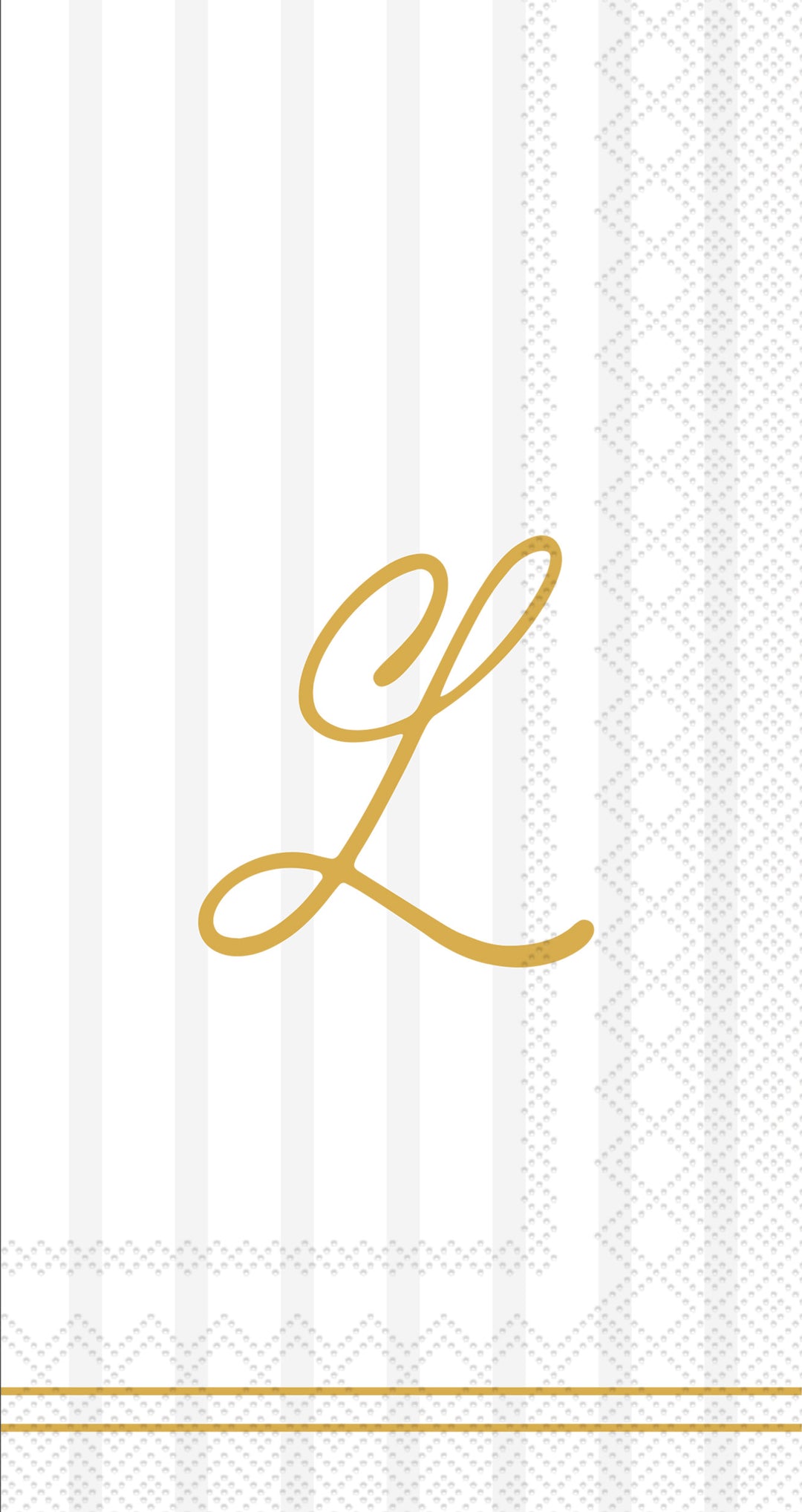Chic Monogram L Guest Towel cream