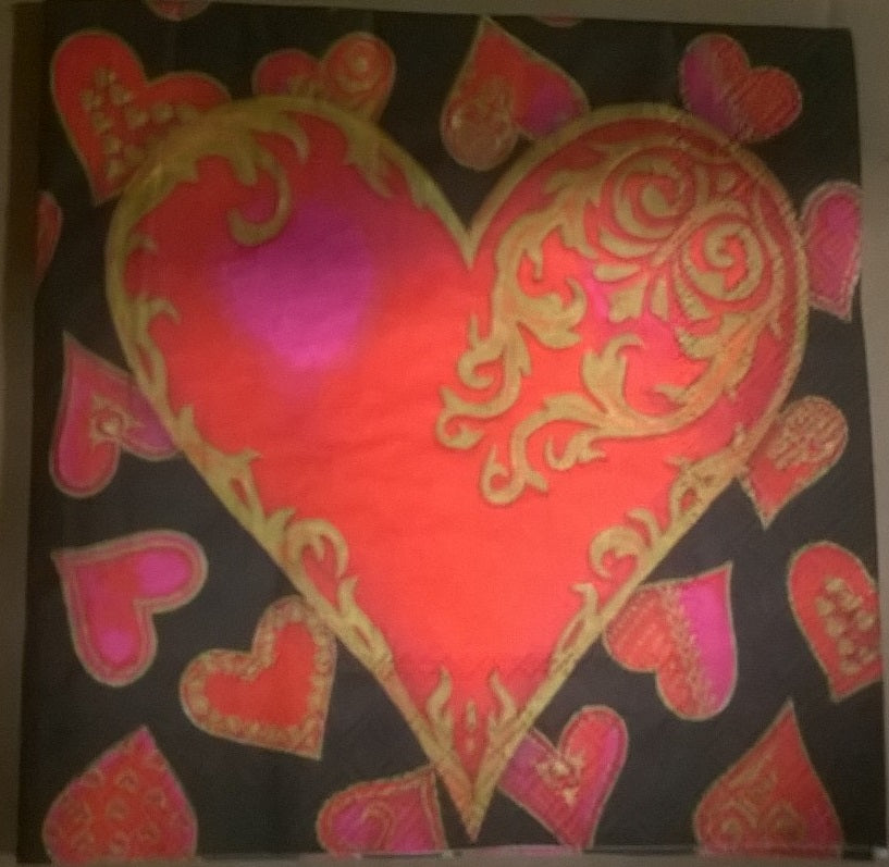 Lnch/With Love Black 20 Napkins Per Package