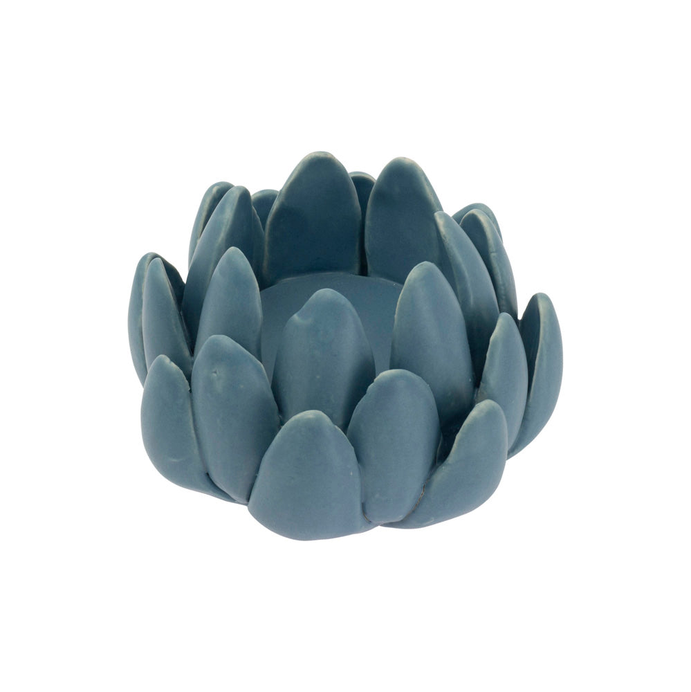 Sky Blue Artichoke Tealight Candle Holder