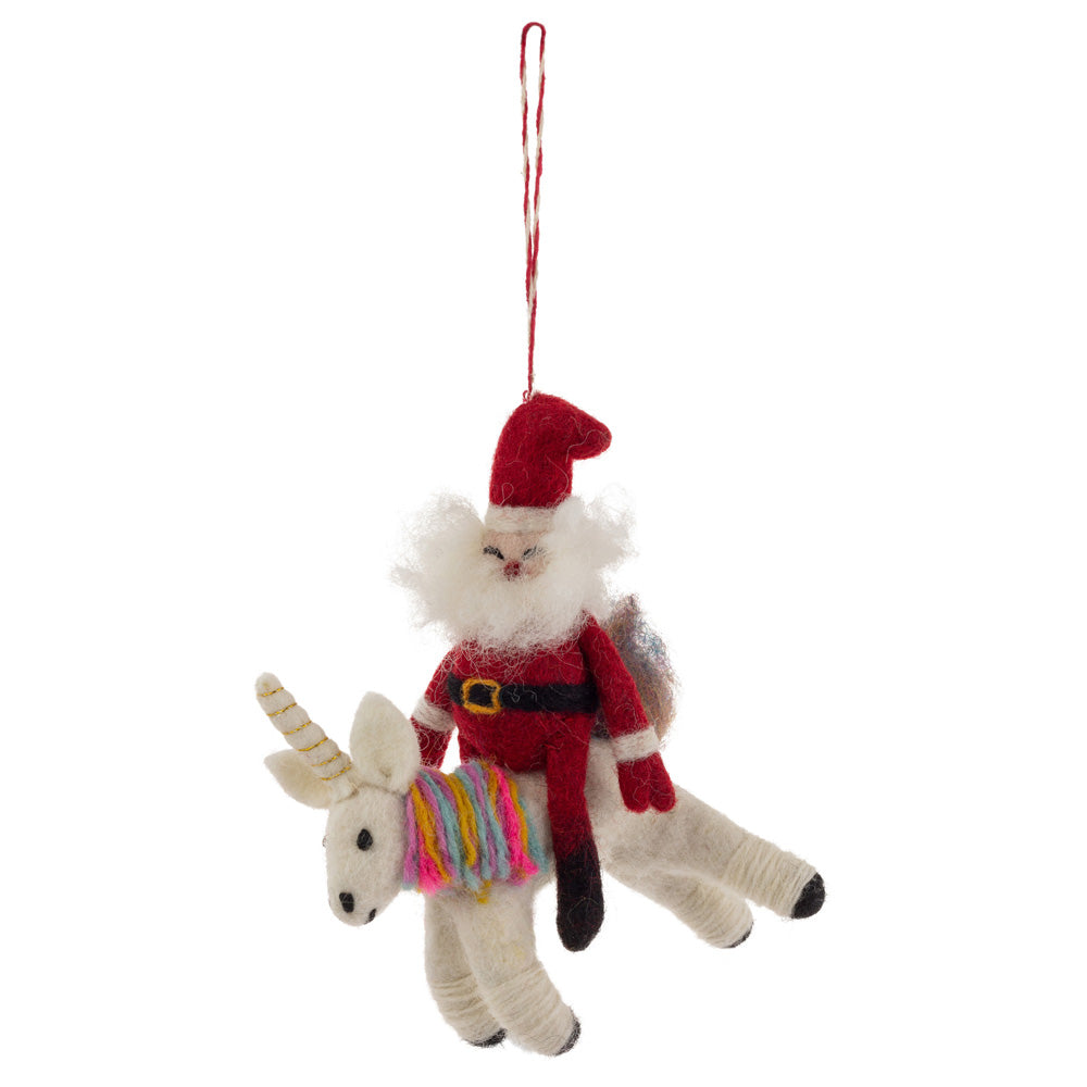 Santa & Unicorn Ornament Felt