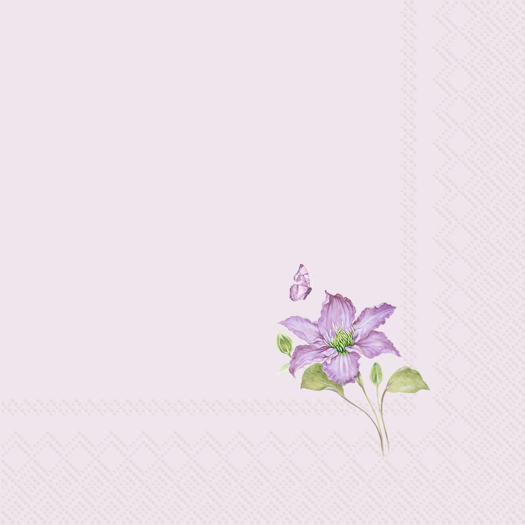 Tiny Clematis Cocktail Napkin