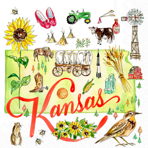 Kansas State Collection Cocktail Napkin