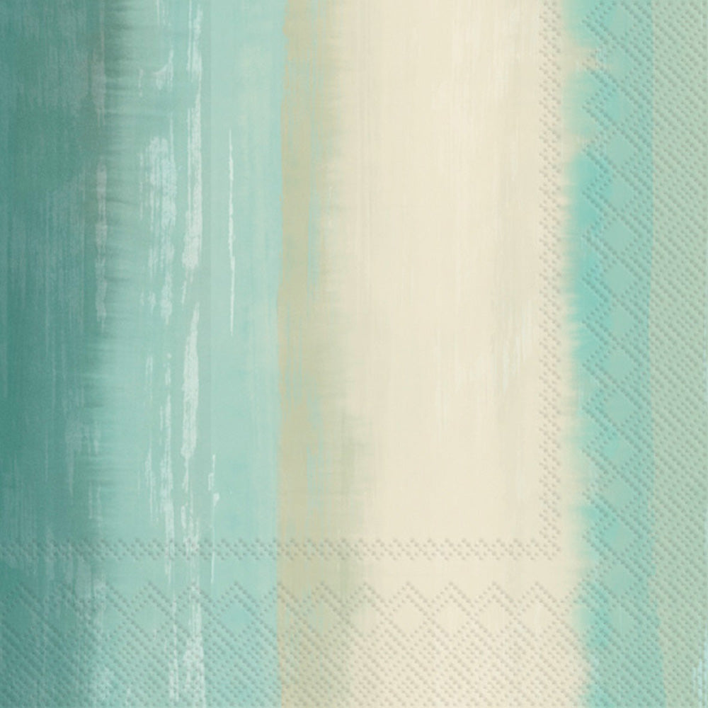 Faded Stripe Lunch Napkin Blue Green