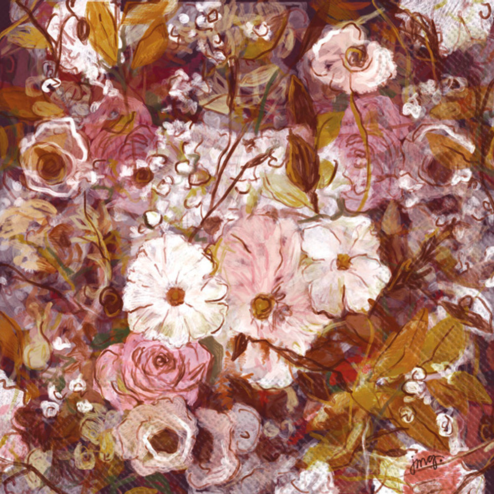 Mauve Autumn Cocktail Napkin