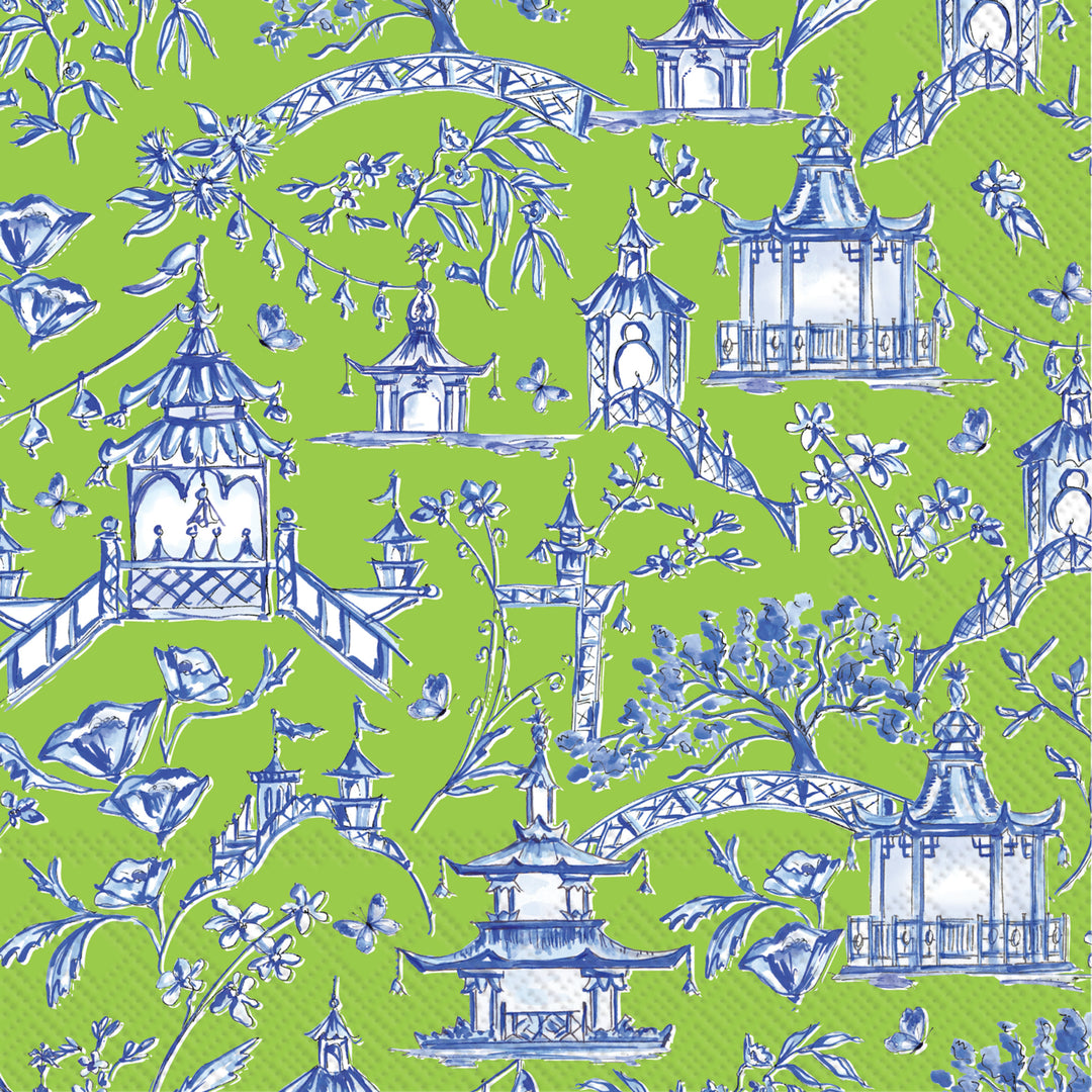 Pagoda green Cocktail Napkin