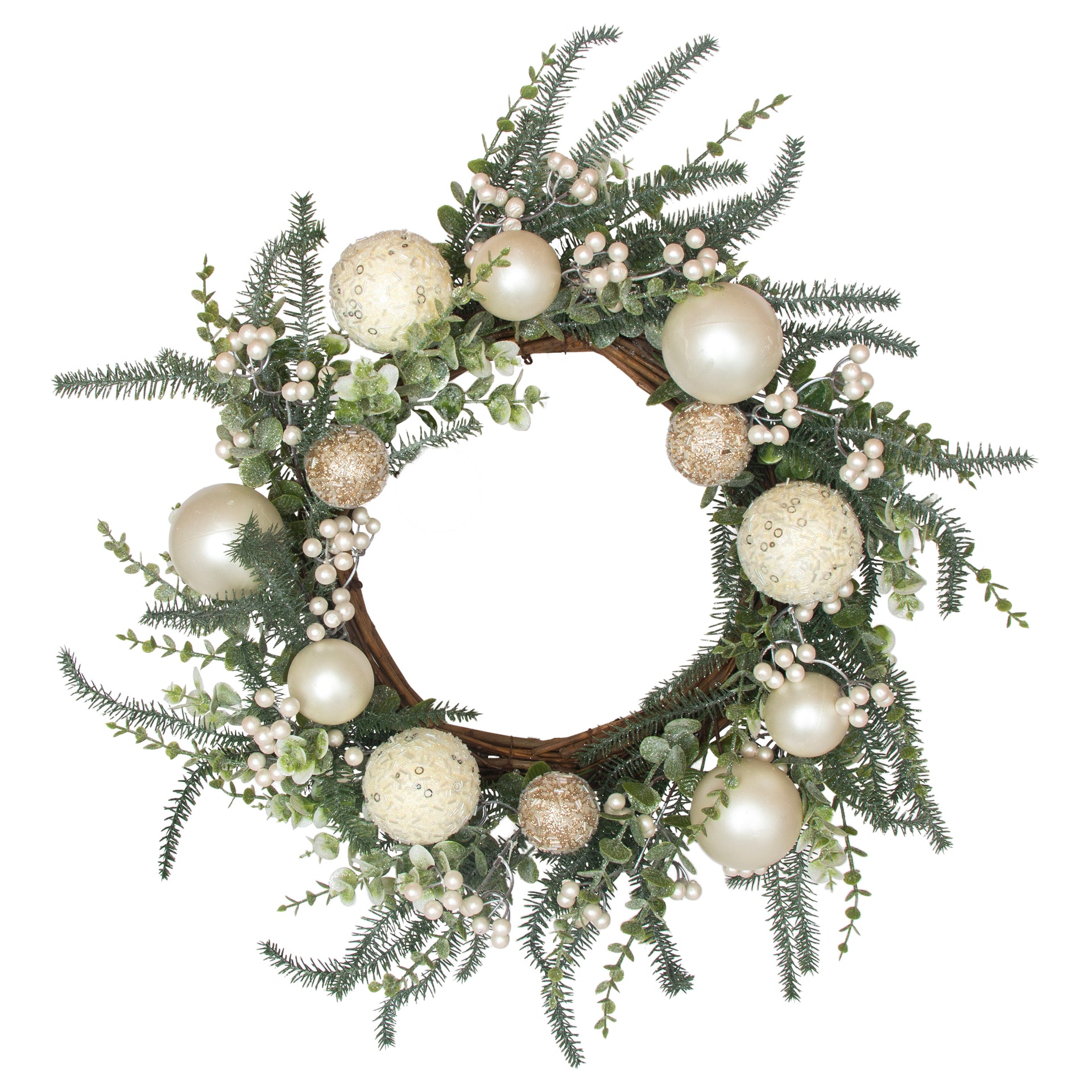 Icy Ornaments Wreath