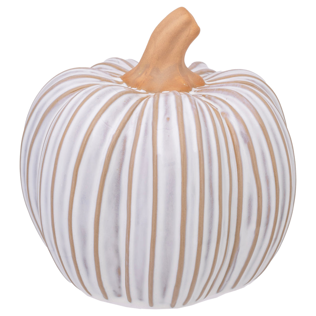 White Reactive Glaze Pumpkin