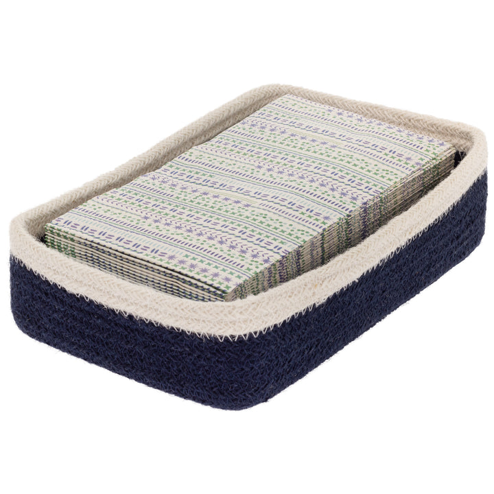 Navy Jute Guest Caddy