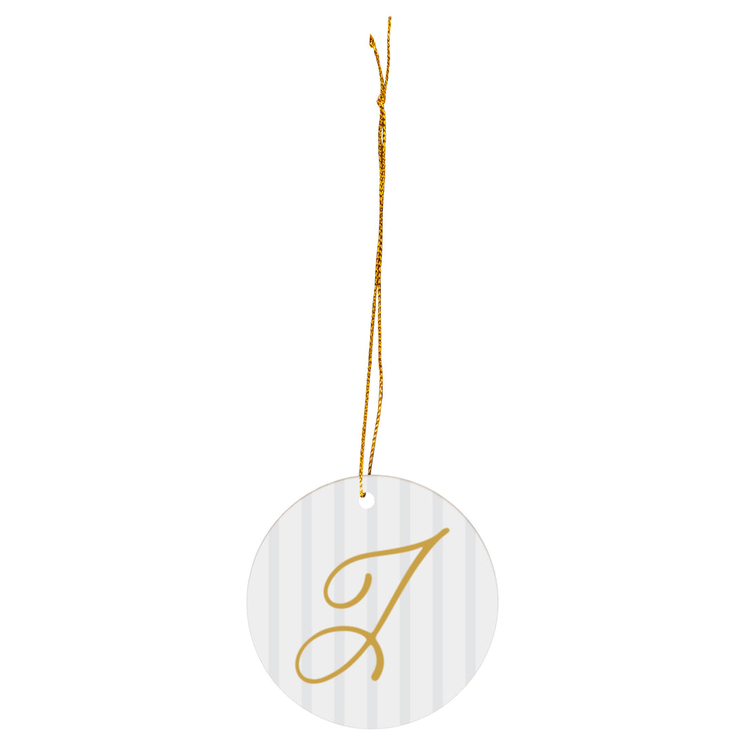 Chic Monogram J Ornament
