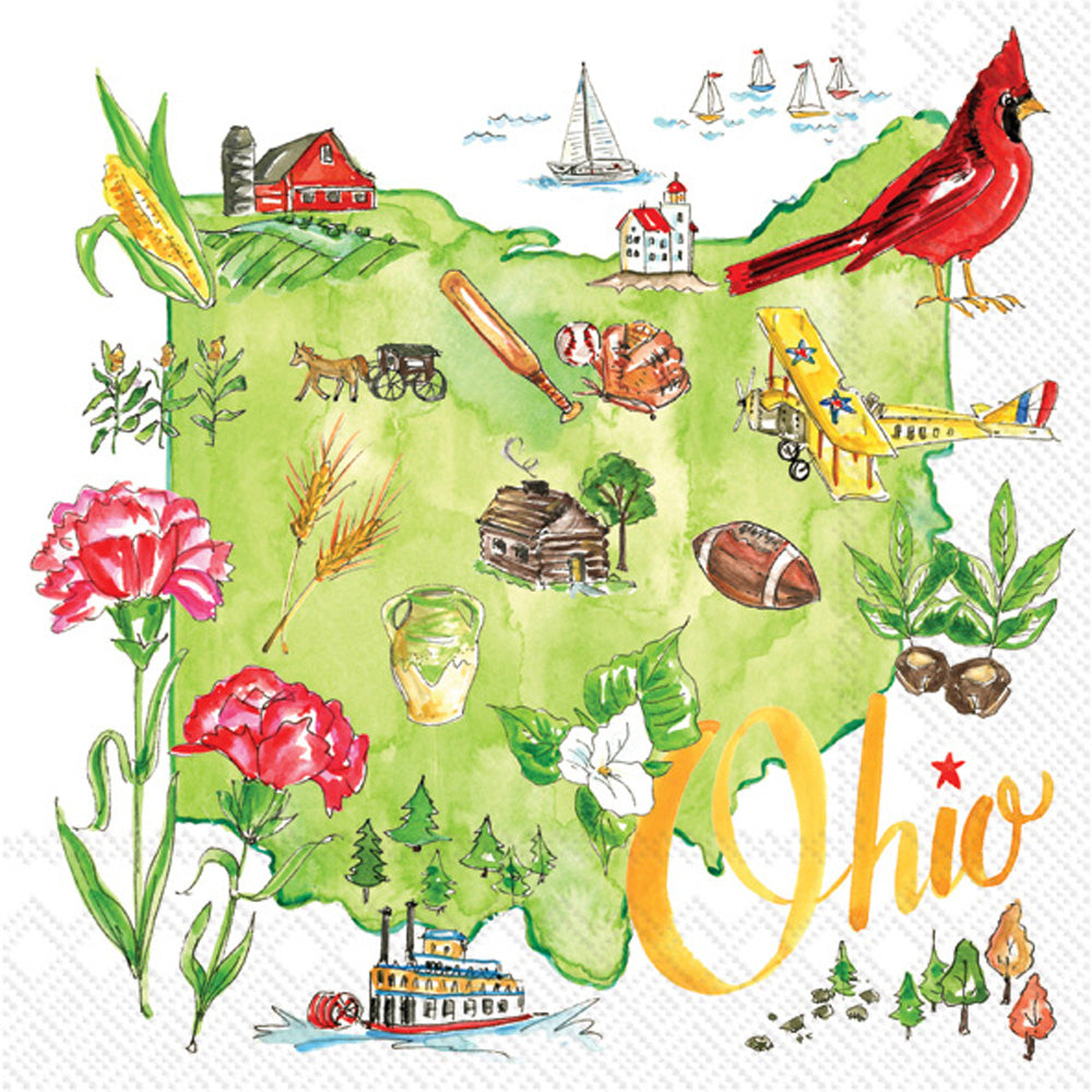 Ohio State Collection Cocktail Napkin