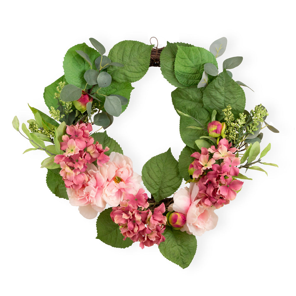 PINK HYDRANGEA WREATH