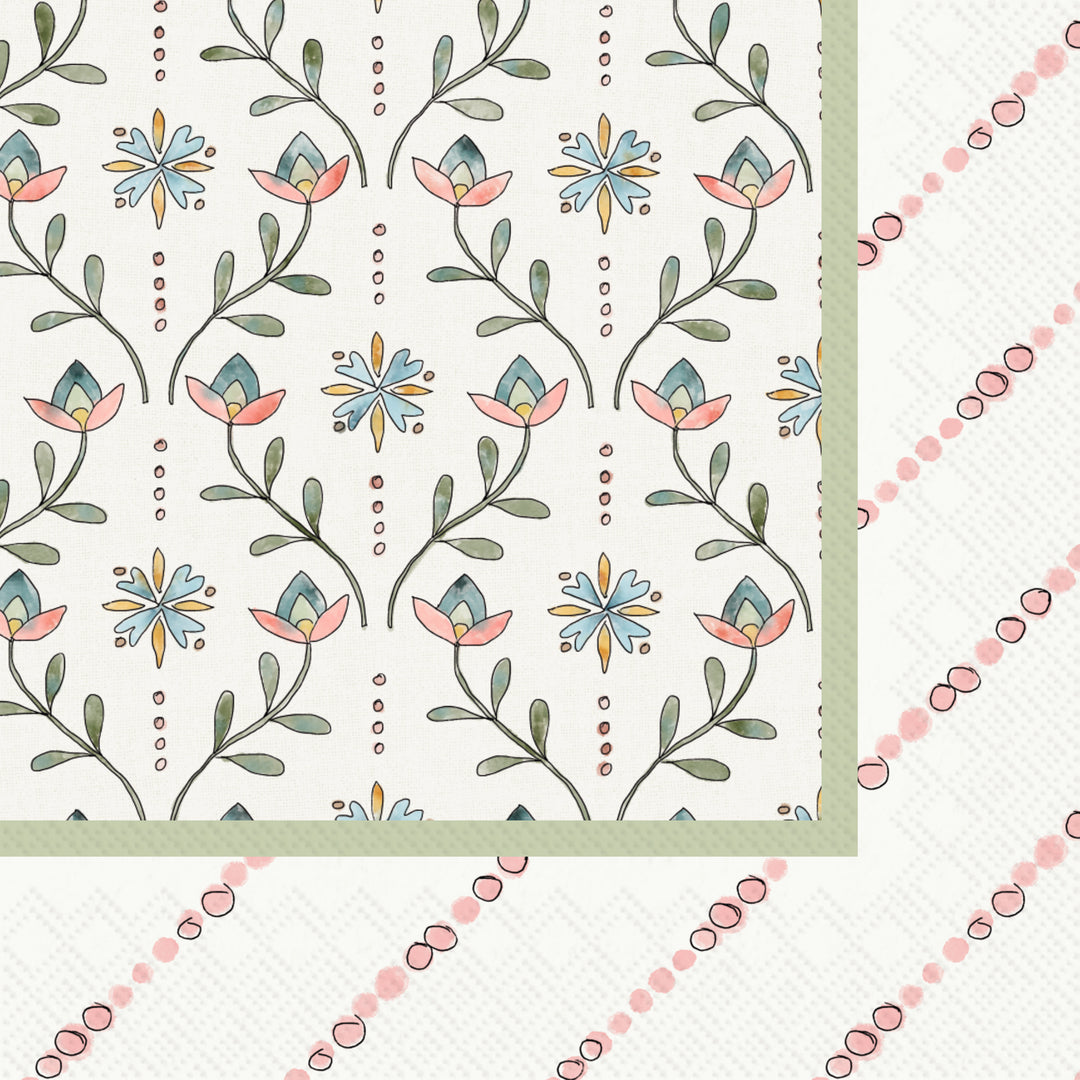 Garden Reverie Floral Cocktail Napkin
