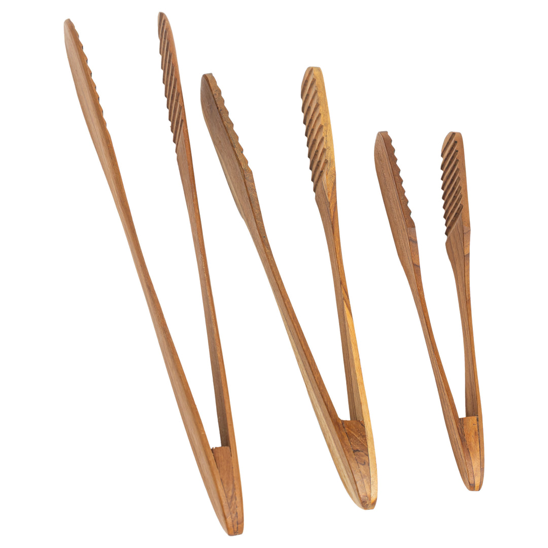 Teak Tongs (Set of 3)
