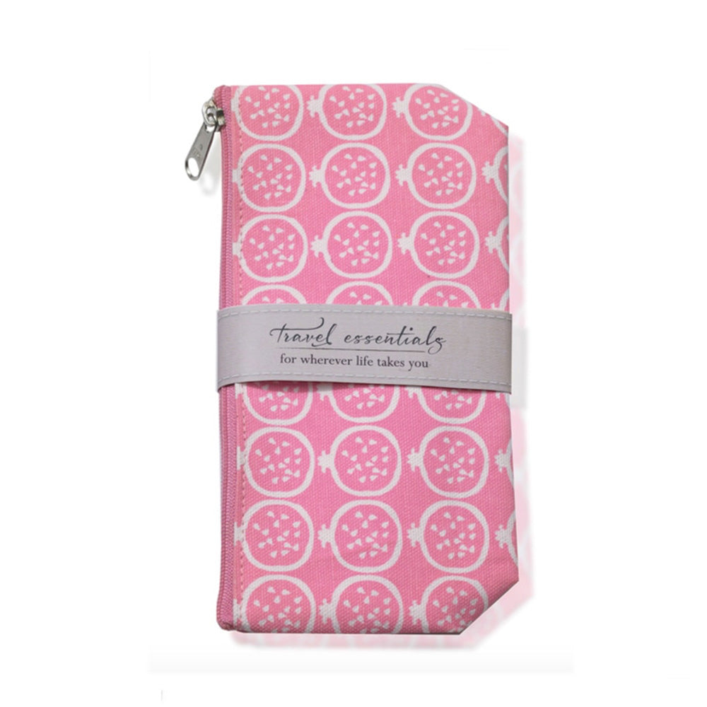 POMEGRANATE TRAVEL ESSENTIALS COSMETIC BAG