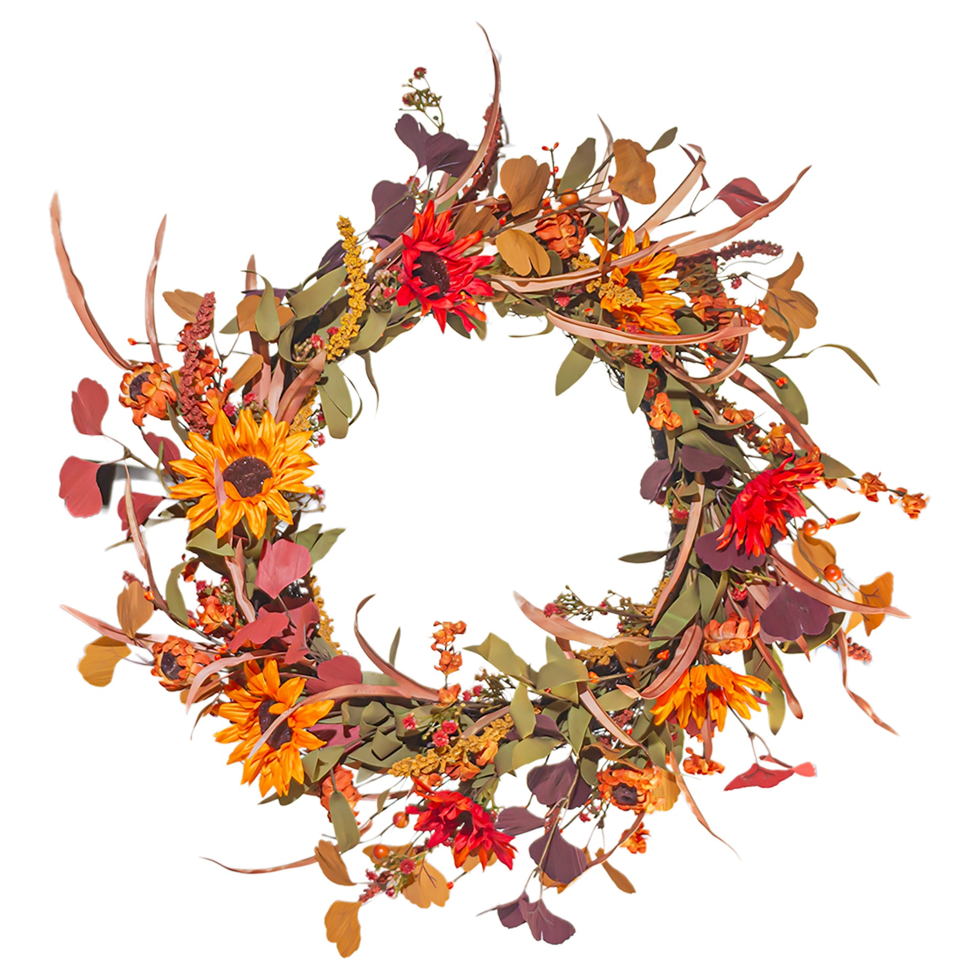 Fall Wildflowers Wreath