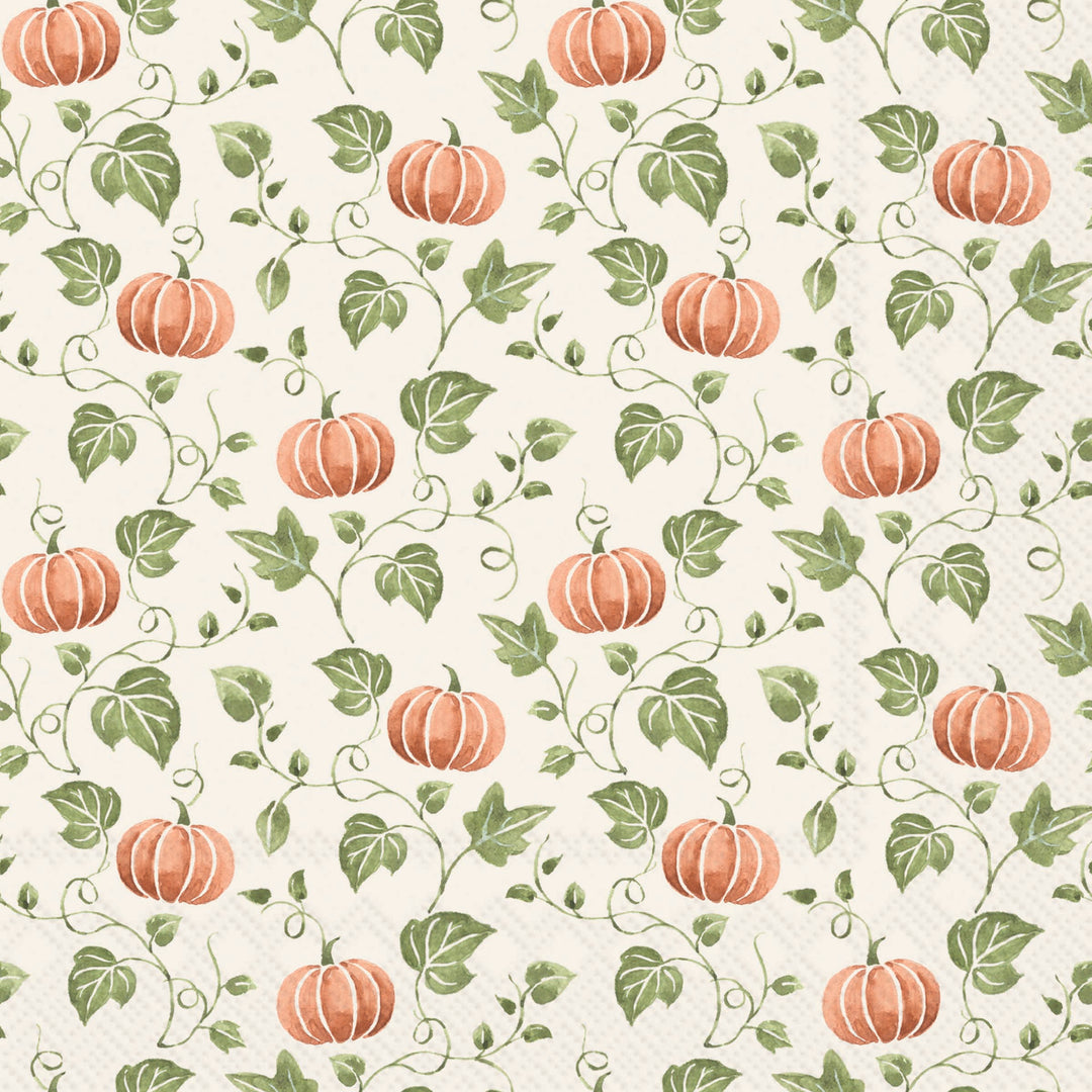 Simple Pumpkin Orange Cocktail Napkin