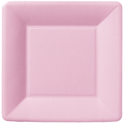 Classic Linen Square Dessert Plate Rose