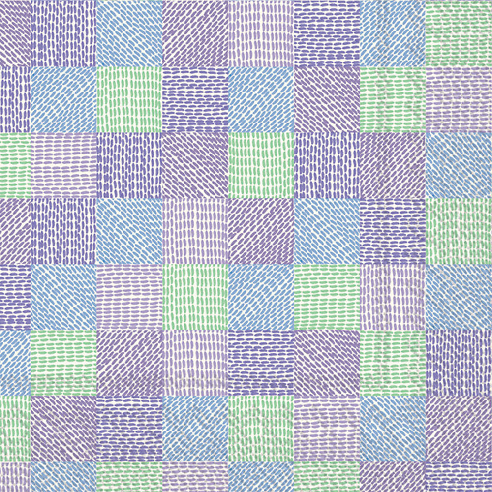 Square Sampler Lunch Napkin Blue