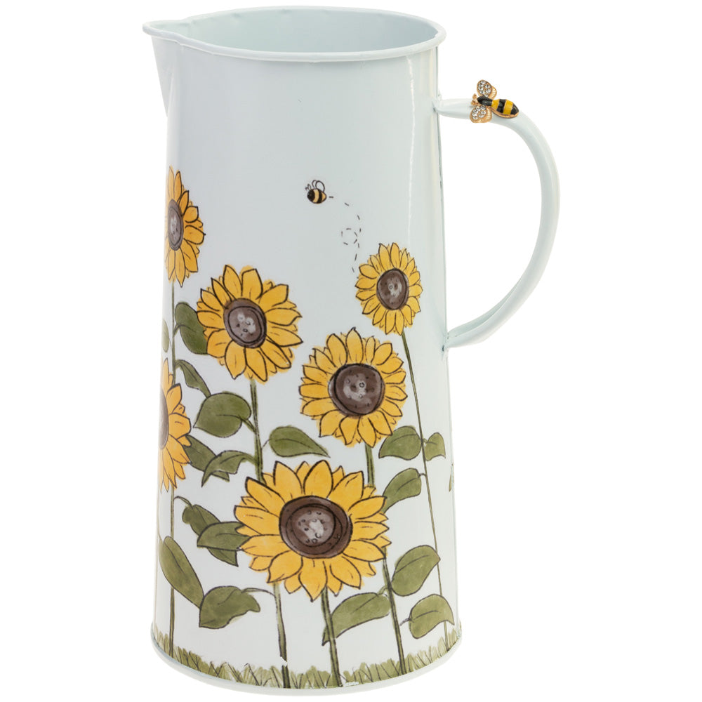 METAL SUNFLOWER PITCHER