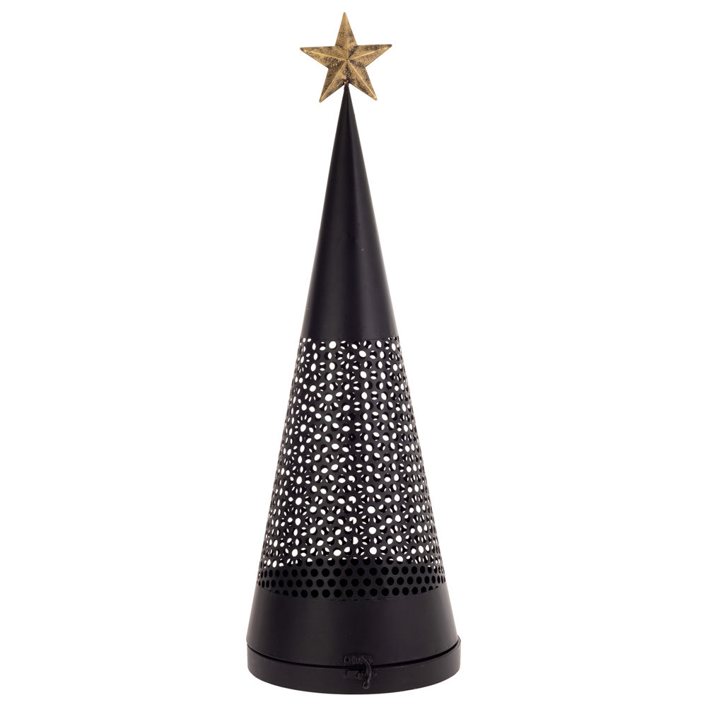 Black Metal Cone Trees (Set of 2)
