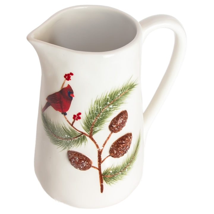 Pinecones And Cardinals Pitcher
