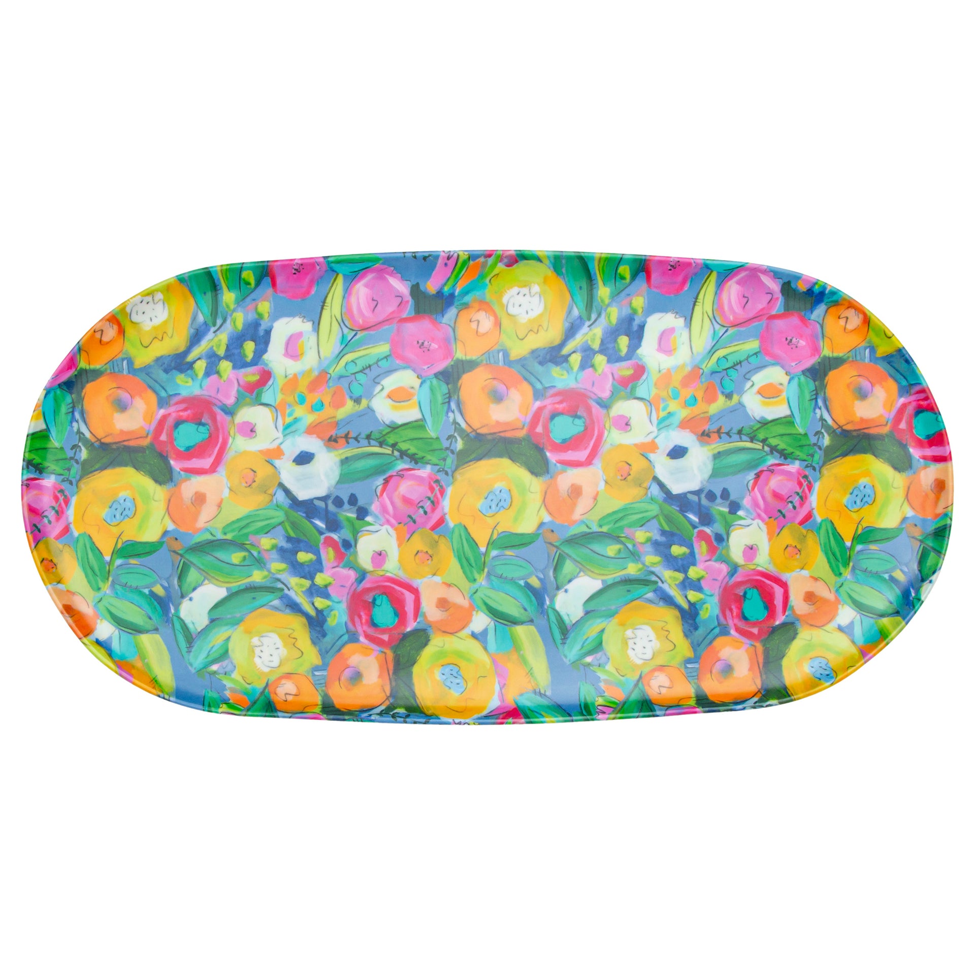 Cheerful Blossoms Melamine Platter