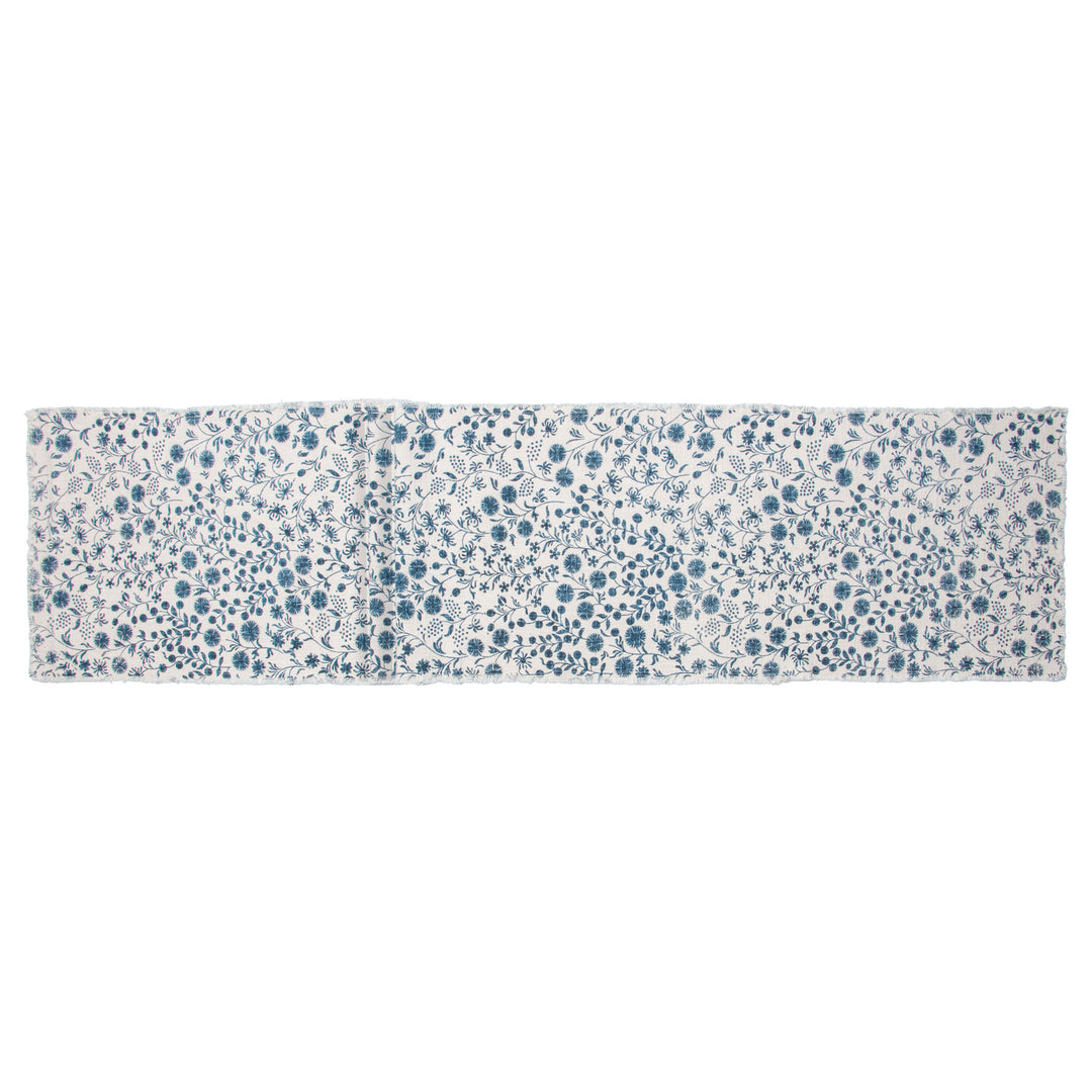 Navy Dandelions Pattern Table Runner