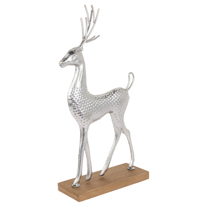 Large Metal Silver Darling Deer