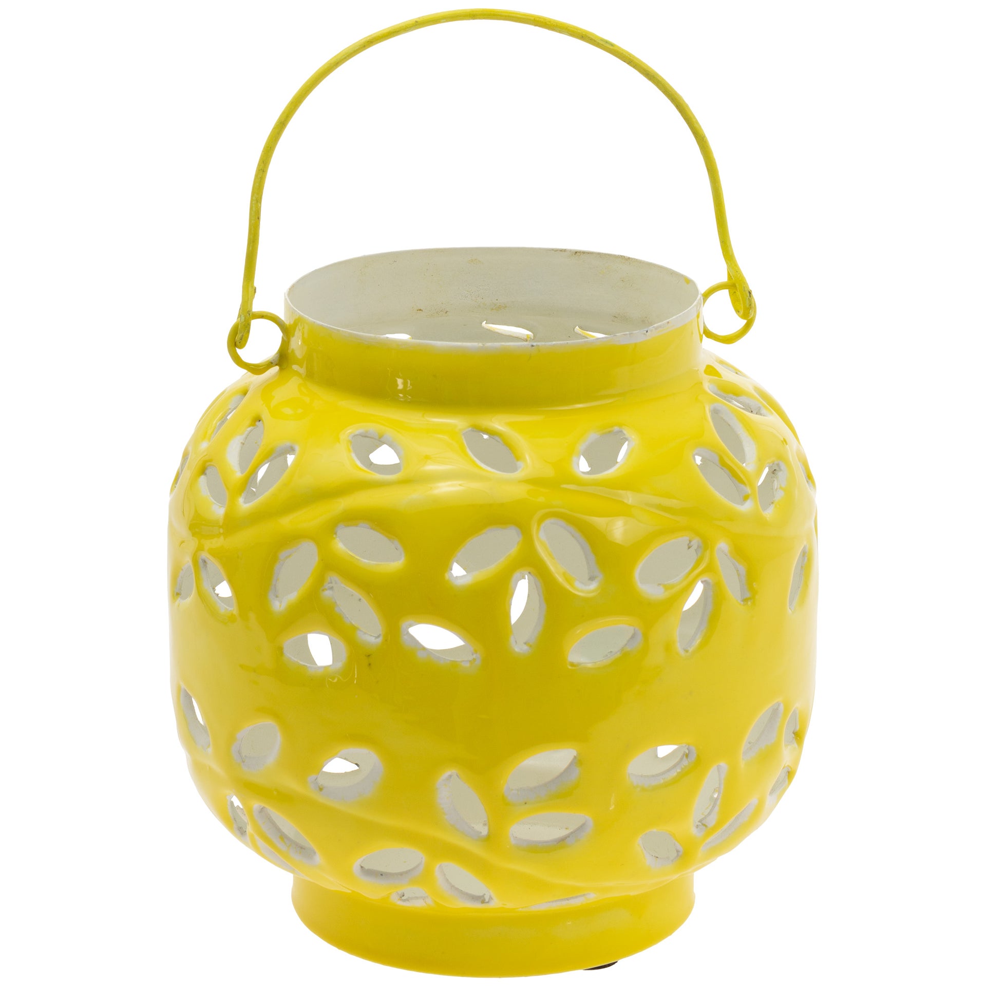 Yellow Metal Outdoor Lantern Medium
