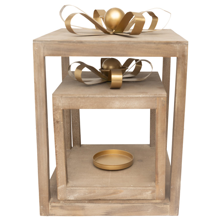Natural Present Lanterns (Set of 2)