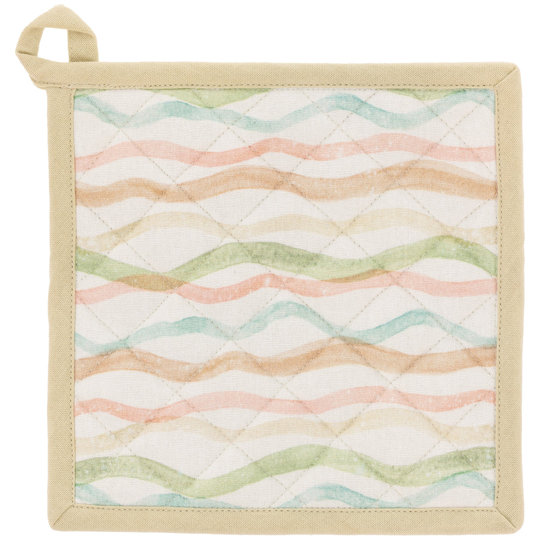 Marinelife and Watercolor Wave Oven Mitt Pot Holder Set
