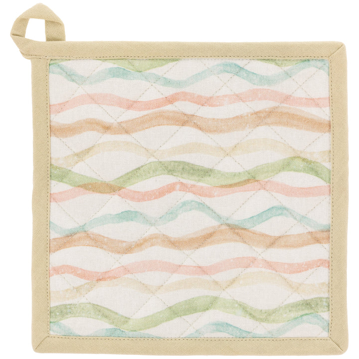 Marinelife and Watercolor Wave Oven Mitt Pot Holder Set