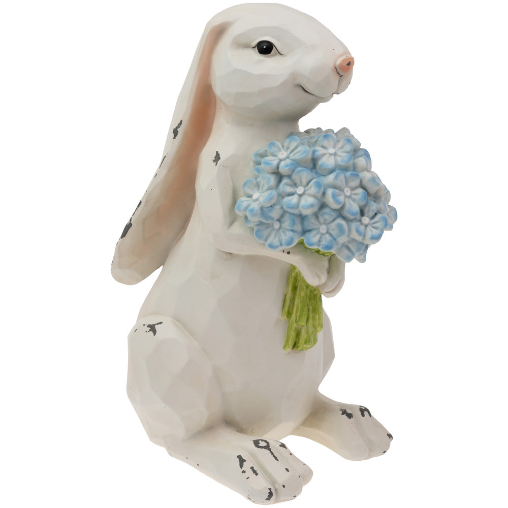 NIBBLES BUNNY WITH BLUE HYDRANGEA