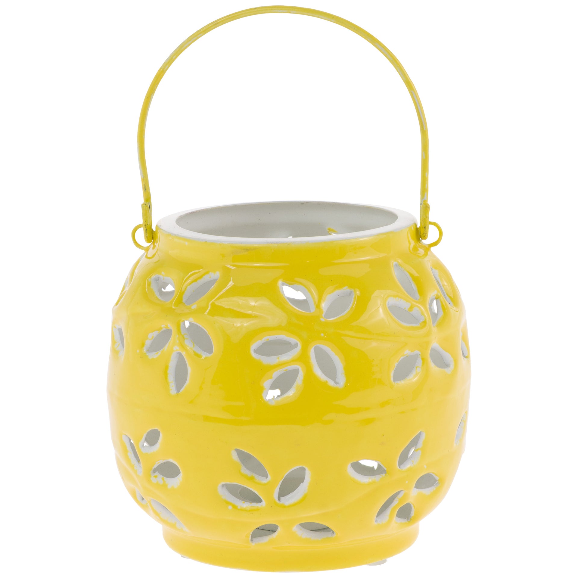 Yellow Metal Outdoor Lantern Small