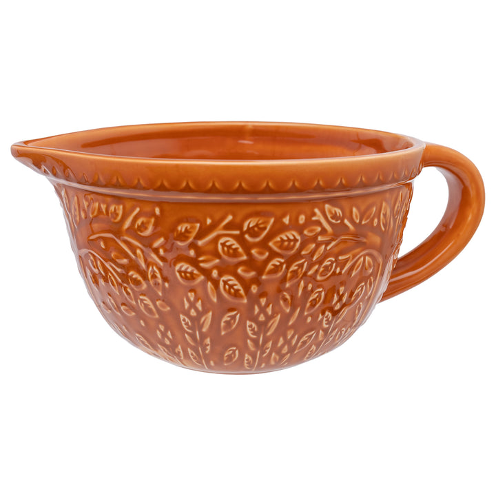 Spicy Orange Leaf Embossed Mixing Bowl Large