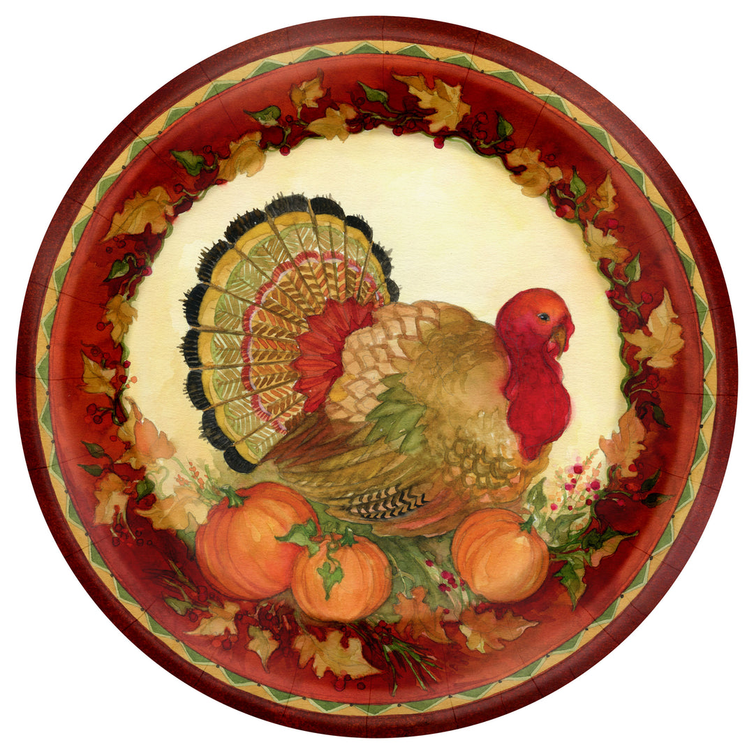 Autumn Thanks Round Dessert Plate