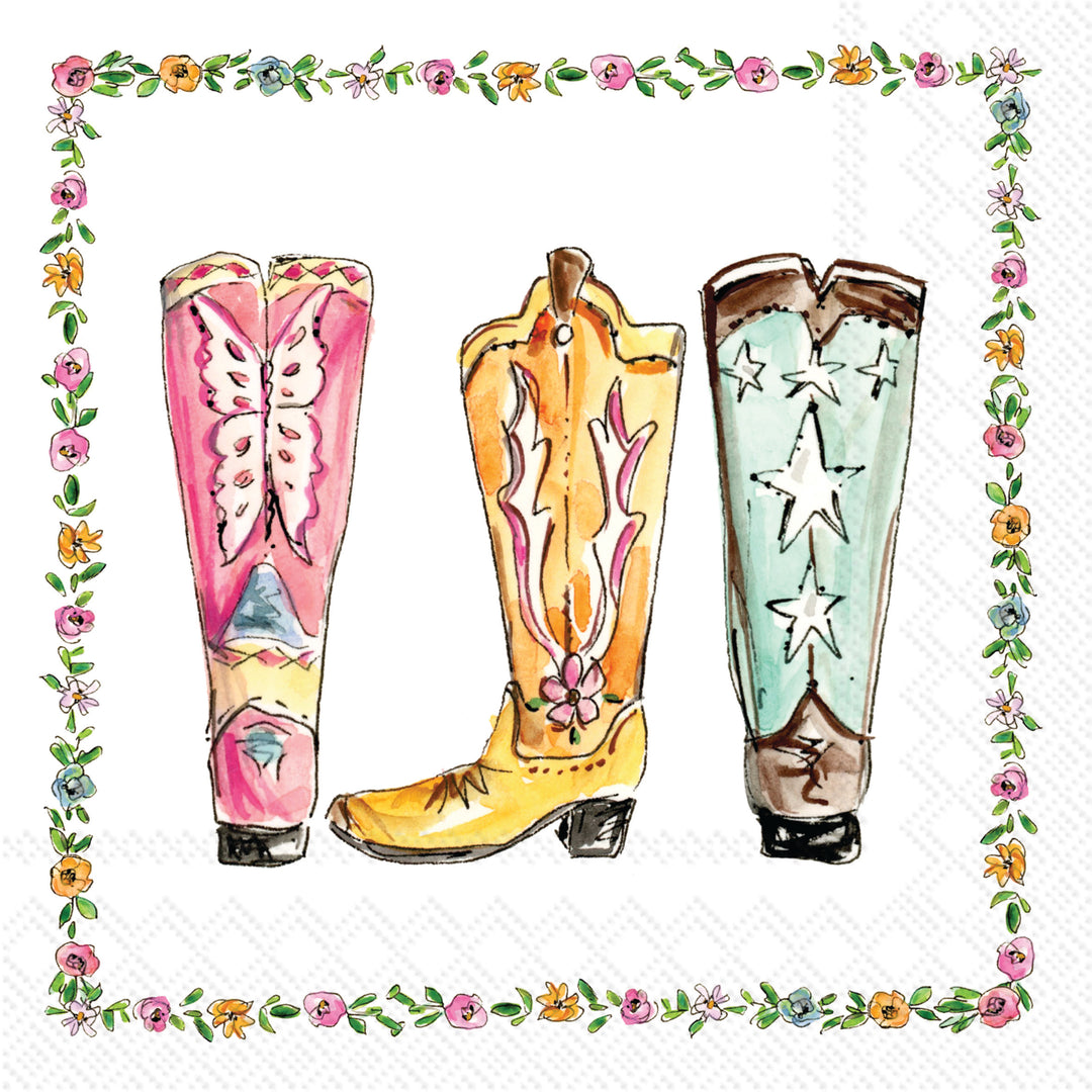 Spring Boots Cocktail Napkin