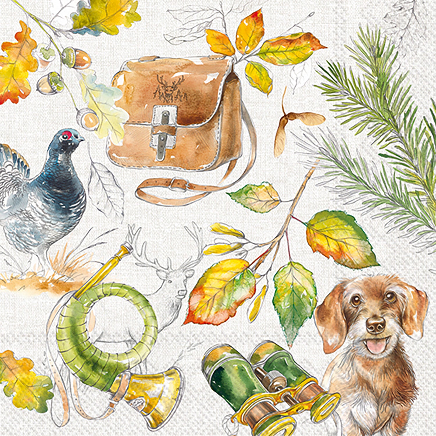 Hunting Cocktail Napkin