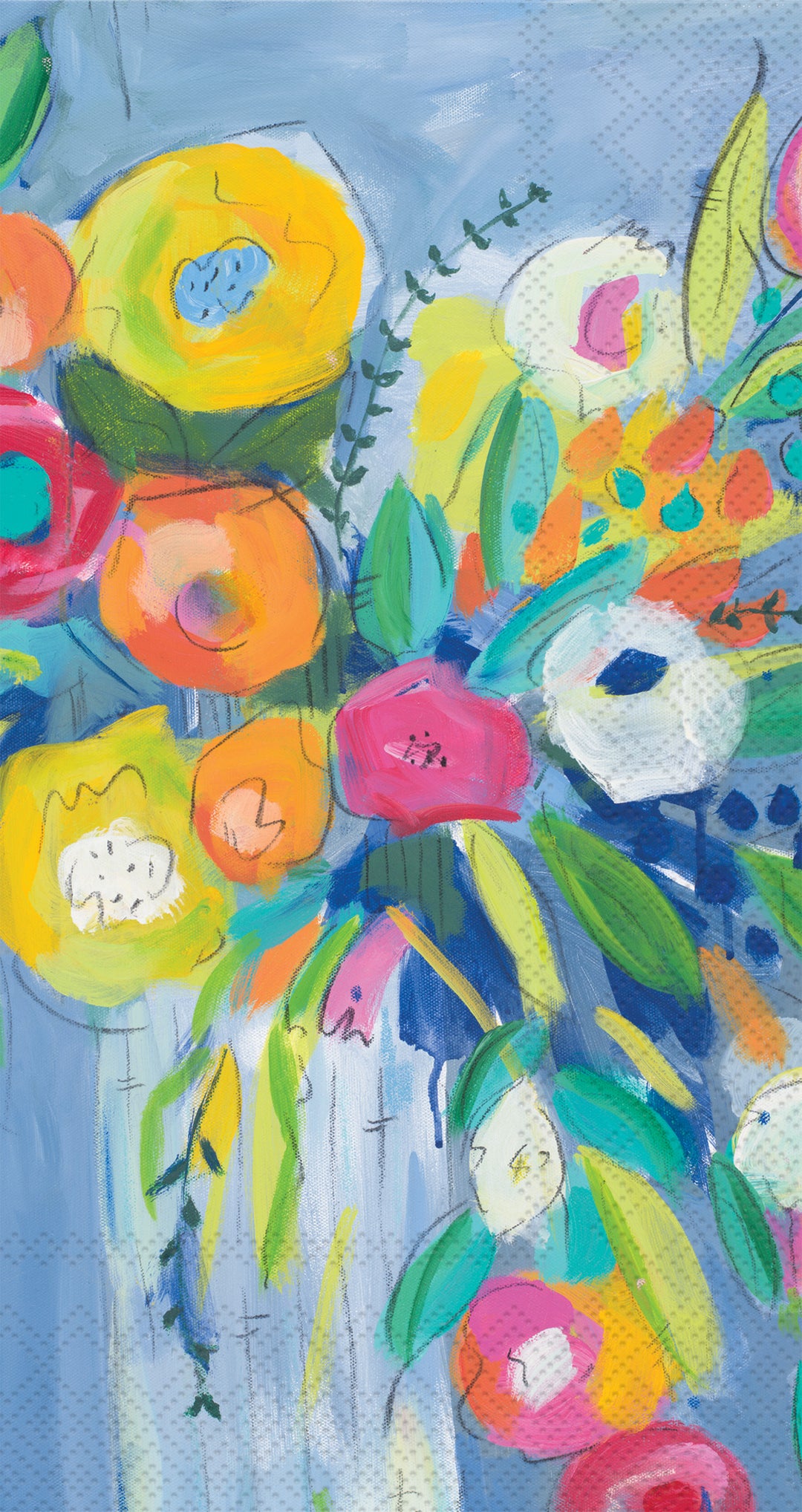 Cheerful Blossoms Guest Towel